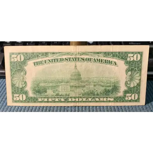 $50 1950 blue-Green seal. Small Size $50 Federal Reserve Notes 2107-A* (3)