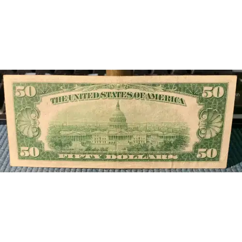 $50 1950 blue-Green seal. Small Size $50 Federal Reserve Notes 2107-C* (2)
