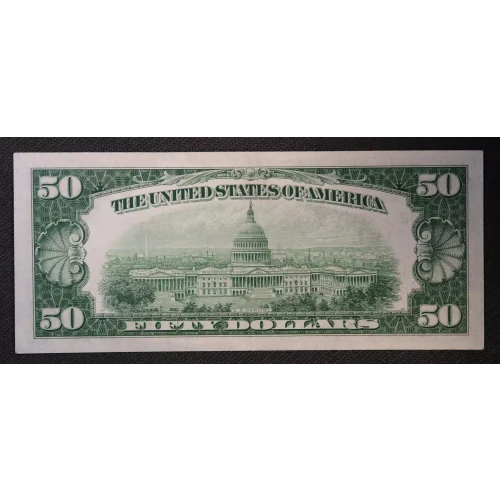 $50 1950 blue-Green seal. Small Size $50 Federal Reserve Notes 2107-L (2)