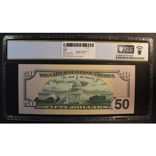 $50 2004 blue-Green seal. Small Size $50 Federal Reserve Notes 2128-G*
