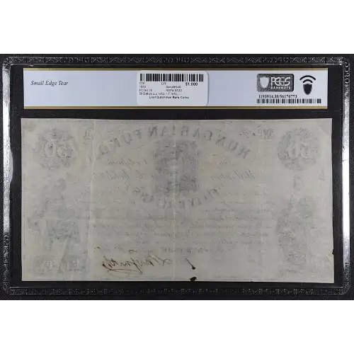 50 Dollars 2.2.1852; 1.7.1852, 1852 ISSUE  Hungary S139 (2)