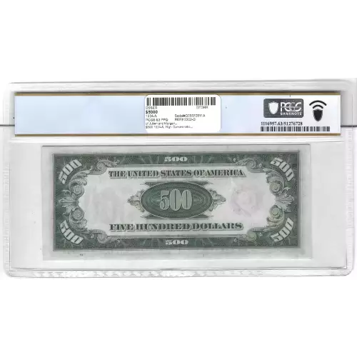 $500 1934-A.  High Denomination Notes 2202-G