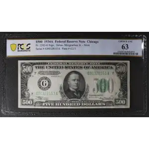 $500 1934-A.  High Denomination Notes 2202-G (2)