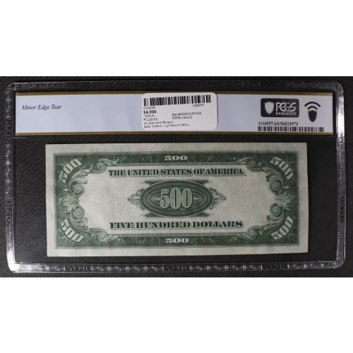 $500 1934-A.  High Denomination Notes 2202-G