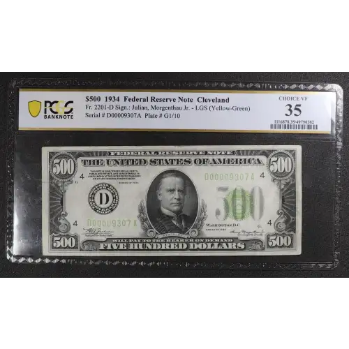 $500 1934  High Denomination Notes 2201-D (2)