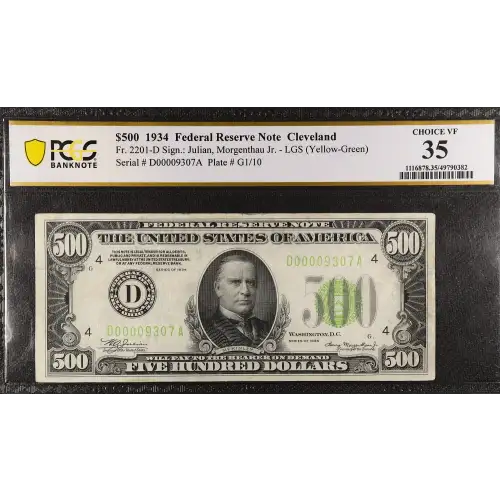 $500 1934  High Denomination Notes 2201-D (2)