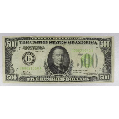 $500 1934  High Denomination Notes 2201-G (2)