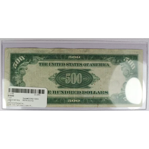 $500 1934  High Denomination Notes 2201-G (3)