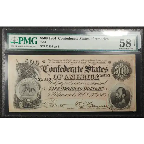 $500   Issues of the Confederate States of America CS-64 (2)