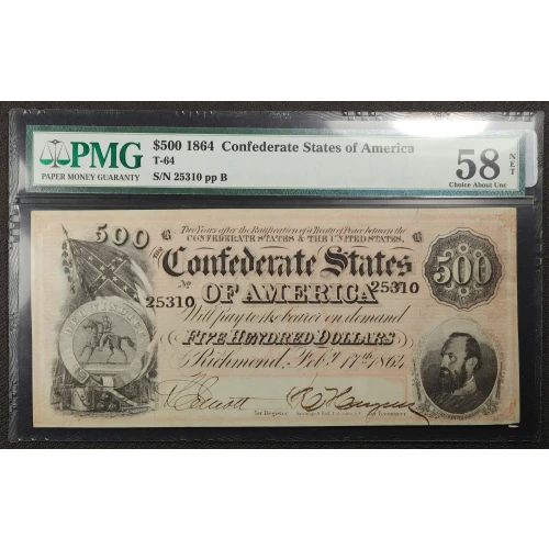 $500   Issues of the Confederate States of America CS-64 (2)