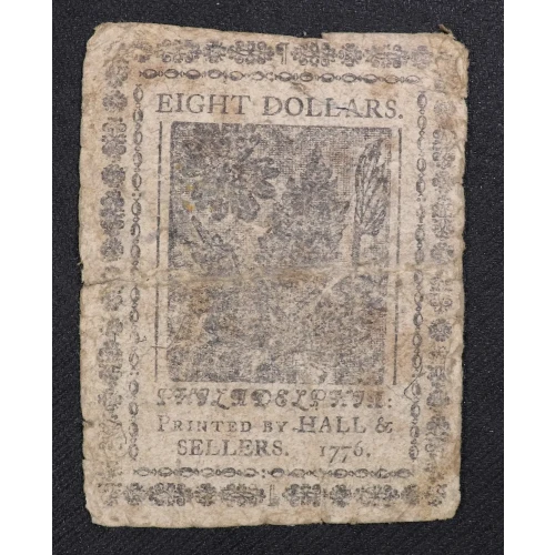 $8 May 9, 1776  CONTINENTAL CURRENCY CC-38 (3)