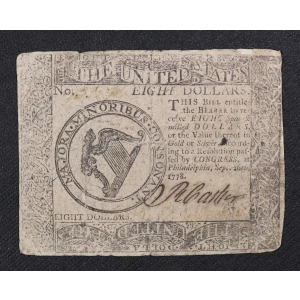 $8 September 26, 1778  CONTINENTAL CURRENCY CC-81 (3)