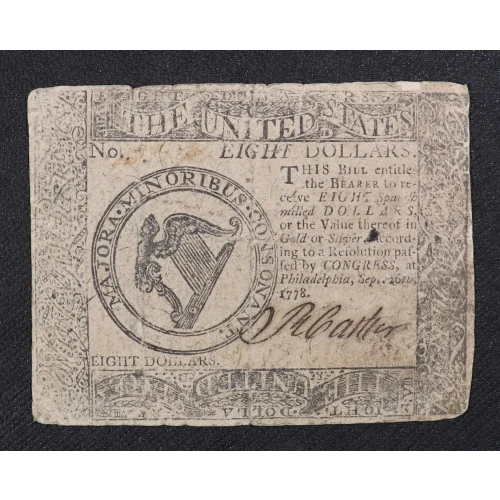 $8 September 26, 1778  CONTINENTAL CURRENCY CC-81 (3)