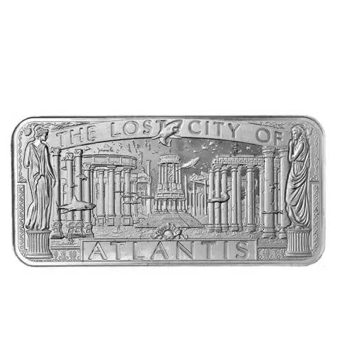 Atlantis 10 oz Silver Bar - Lost Cities Series (.999 Pure) (2)