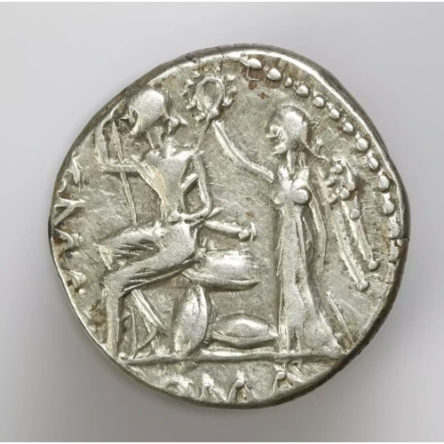 C. Publicius Malleolus  A. Postumius Sp. Albinus L. Metellus  AR Denarius 96 BC (2)