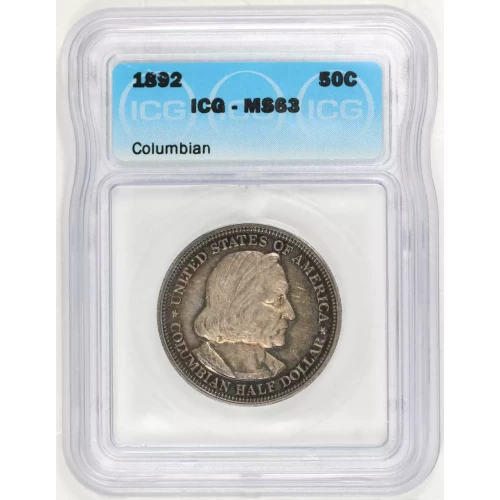 Classic Commemorative Silver--- World's Columbian Exposition Half Dollar 1892 - 1893 -Silver- 0.5 Dollar