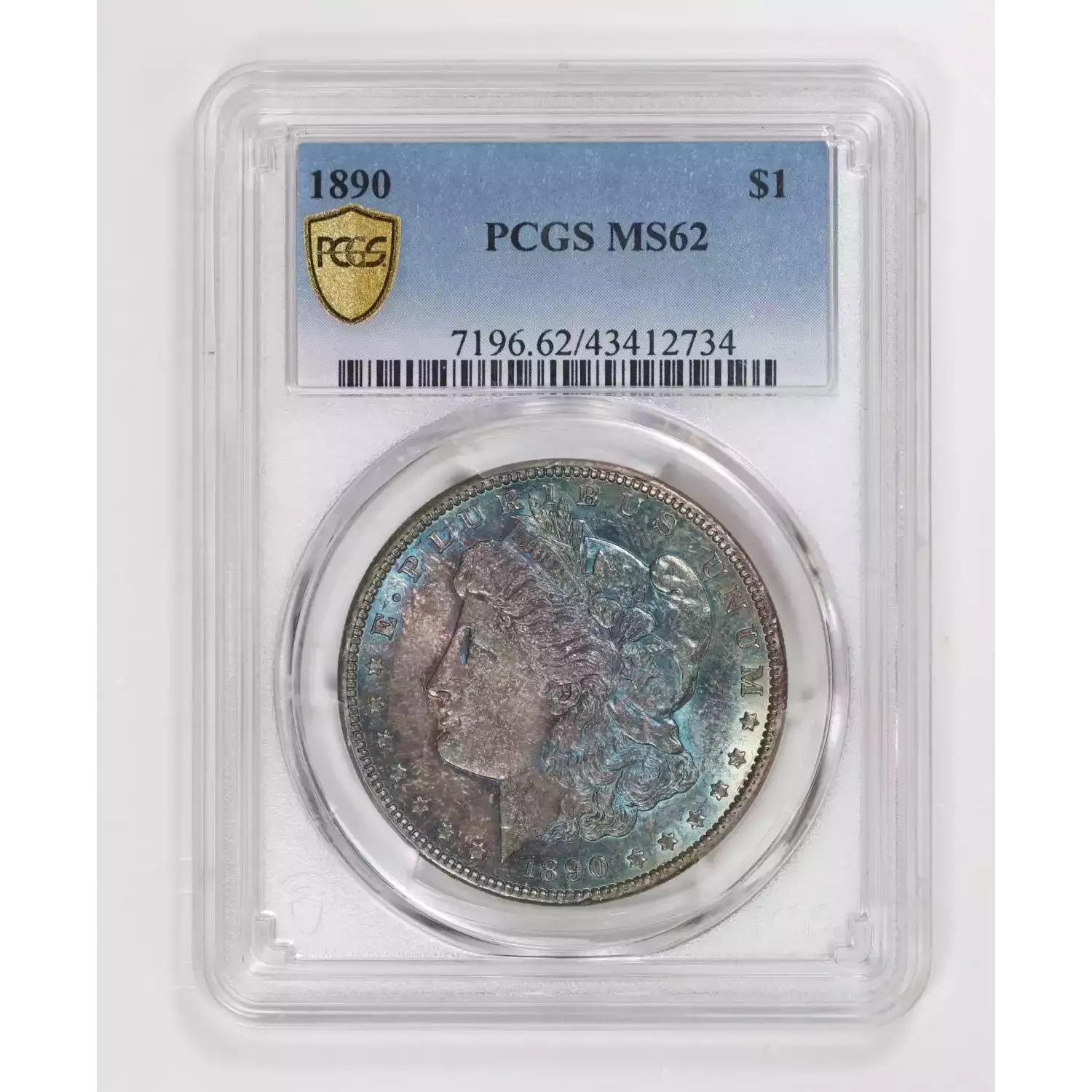 1890 Blue Toning PCGS MS-62 - Lost Dutchman Rare Coins