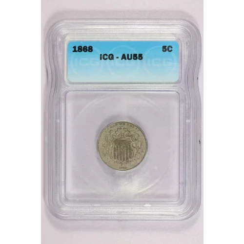 Nickel Five Cent Pieces-Shield 1866-1883 (2)