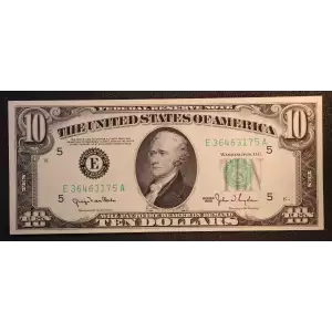 $10 1950  Small Size $10 Federal Reserve Notes 2010-E