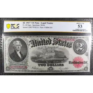 $2  Small Red, scalloped Legal Tender Issues 60 (2)