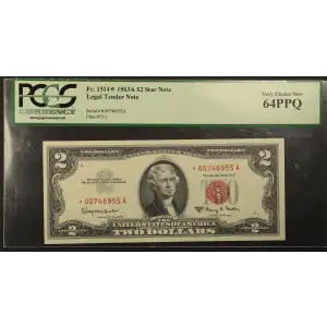$2 1963-A red seal. Small Legal Tender Notes 1514*