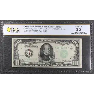 $1,000 1934  High Denomination Notes 2211-G (2)