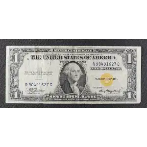 $1 1935-A yellow seal Emergency Notes Issued During WW2 2306