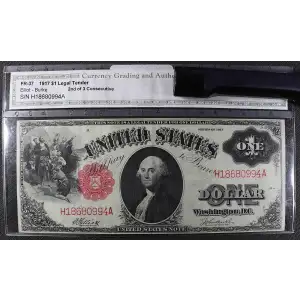 $1 1917 Small Red, scalloped Legal Tender Issues 37