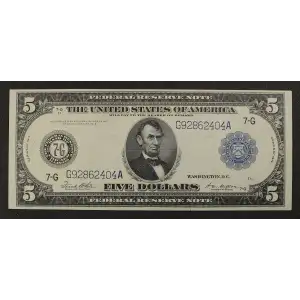 $5 1914 Blue Seal Federal Reserve Notes 871A (2)
