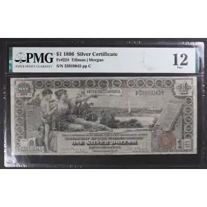 $1 1896 Small Red with rays Silver Certificates 224