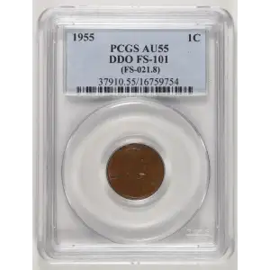 1955 1C Doubled Die Obverse, FS-101, BN (3)