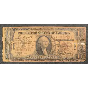 $1 1935-A brown seal Emergency Notes Issued During WW2 2300 (3)