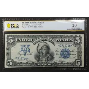 $5 1899 Blue Silver Certificates 271