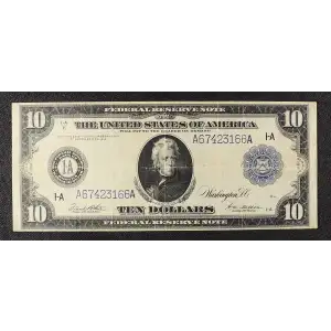 $10 1914 Blue Seal Federal Reserve Notes 907A (3)