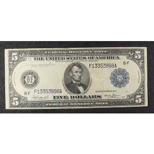 $5 1914 Blue Seal Federal Reserve Notes 865 (3)