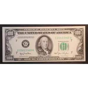 $100 1950  Small Size $100 Federal Reserve Notes 2157-Gm