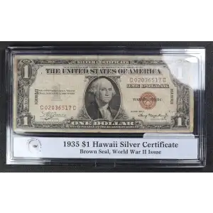 $1 1935-A brown seal Emergency Notes Issued During WW2 2300