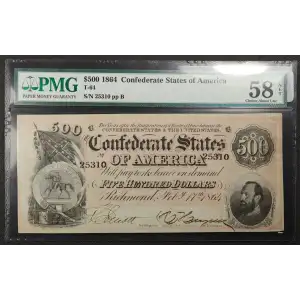 $500   Issues of the Confederate States of America CS-64 (2)
