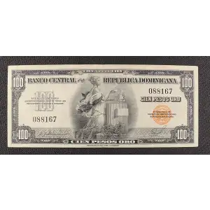 100 Pesos Oro ND (1947-1950), 1947 ND Issue s. Specimen Dominican Republic 65 (2)
