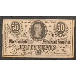 50 cents   Issues of the Confederate States of America CS-72 (3)