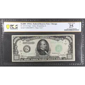 $1,000 1934-A.  High Denomination Notes 2212-G (2)