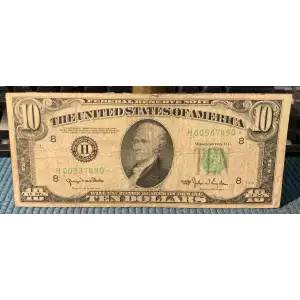 $10 1950  Small Size $10 Federal Reserve Notes 2010-H*