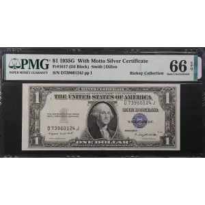 $1 1935-G blue seal. Small Silver Certificates 1617