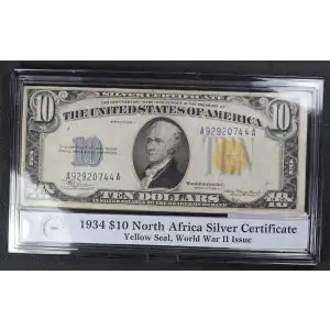 $10 1934-A yellow seal Emergency Notes Issued During WW2 2309 (2)